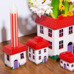 Kerzenhalter COTTAGE aus Keramik – Kerzenständer in Hausform