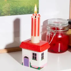 Kerzenhalter COTTAGE aus Keramik – Kerzenständer in Hausform