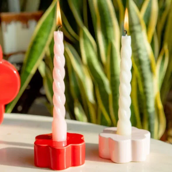 Kerzenhalter Daisy Gänseblümchen rosa