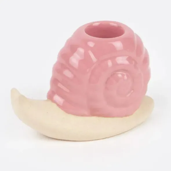 Kerzenhalter Schnecke rosa