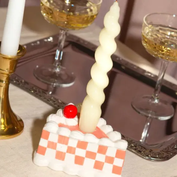 Kerzenhalter Sweetie Tortenstück - Keramik