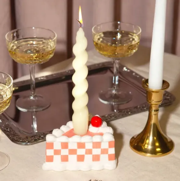 Kerzenhalter Sweetie Tortenstück - Keramik