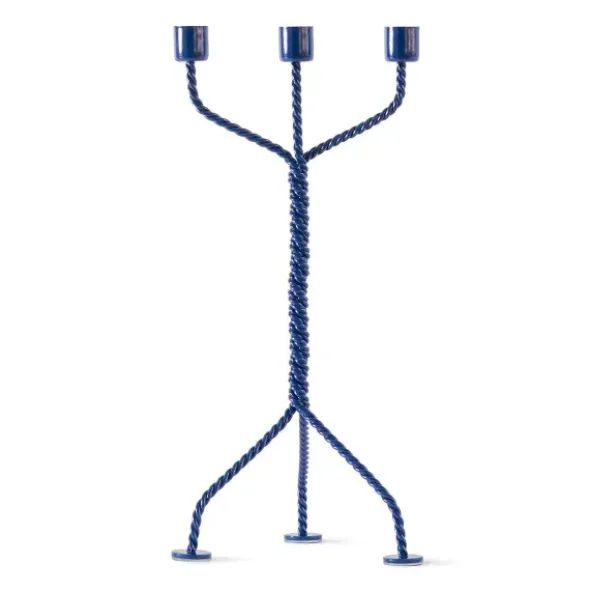 Kerzenleuchter TWISTED blau
