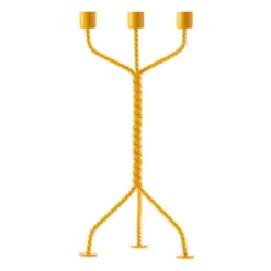 Kerzenleuchter TWISTED gelb