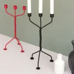 Kerzenleuchter TWISTED gelb