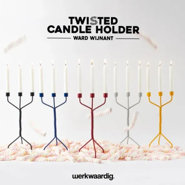 Kerzenleuchter TWISTED schwarz