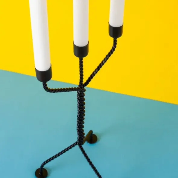Kerzenleuchter TWISTED schwarz