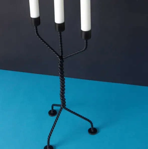 Kerzenleuchter TWISTED schwarz