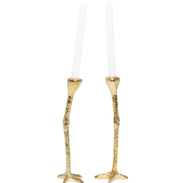Kerzenständer LONG LEGS 2er-Set gold