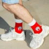 Ketchup Socken – Lustige Socken im Tomatenketchup Style, Gr. 36 - 45