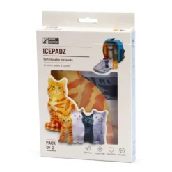 Kühlpads 2er Set KATZEN - weiche Kühl-Gelpads für Lunchbox & Kühltasche