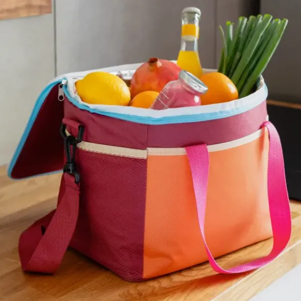 Kühltasche Telli mit Tragegriff - orange, rot