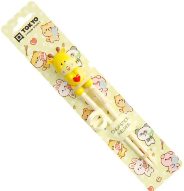 Kinder Essstäbchen Giraffe 18 cm mit Fingerschlaufen