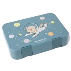 Kinderlunchbox ASTRONAUT BÄR mit Fächern, Bentobox M blau