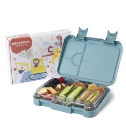 Kinderlunchbox ASTRONAUT BÄR mit Fächern, Bentobox M blau