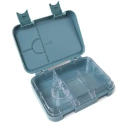 Kinderlunchbox BAGGER & AFFE mit Fächern, Bentobox M blau