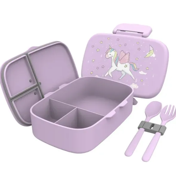 Kinderlunchbox Bento Box Set - Einhorn lila