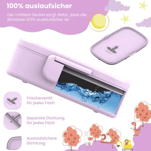 Kinderlunchbox Bento Box Set - Einhorn lila