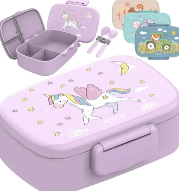 Kinderlunchbox Bento Box Set - Einhorn lila