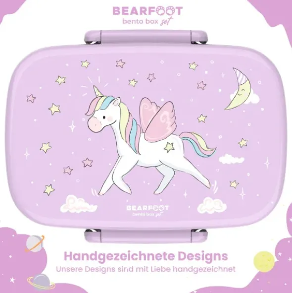 Kinderlunchbox Bento Box Set - Einhorn lila