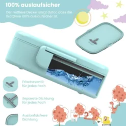 Kinderlunchbox Bento Box Set - Schildkröte mint