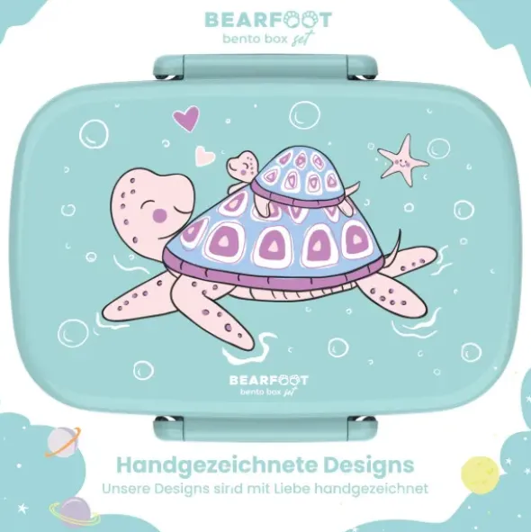 Kinderlunchbox Bento Box Set - Schildkröte mint