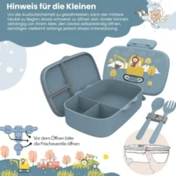 Kinderlunchbox Bento Box Set - Bagger Affe blau