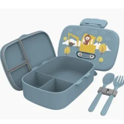 Kinderlunchbox Bento Box Set - Bagger Affe blau