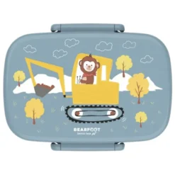 Kinderlunchbox Bento Box Set - Bagger Affe blau