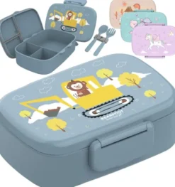 Kinderlunchbox Bento Box Set - Bagger Affe blau