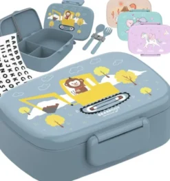 Kinderlunchbox Bento Box Set - Bagger Affe blau