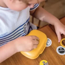 Kinderlunchbox blau 600 ml mit wechselbaren Tiermotiven