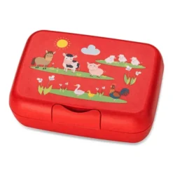 Kinderlunchbox CANDY L FARM - ORGANIC rot
