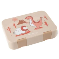 Kinderlunchbox DINOSAURIER mit Fächern, Bentobox M sand