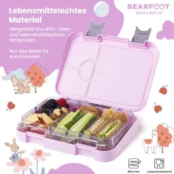 Kinderlunchbox EINHORN mit Fächern, Bentobox M purple