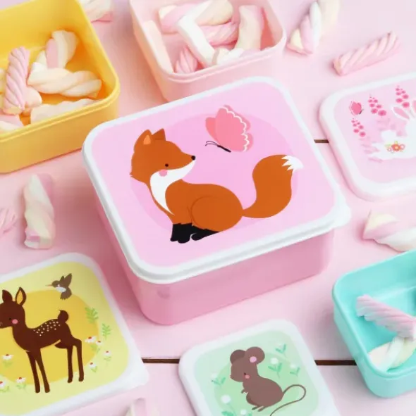 Kinderlunchboxen & Snackboxen Forest Friends 4er-Set
