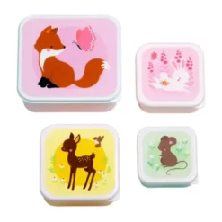 Kinderlunchboxen & Snackboxen Forest Friends 4er-Set
