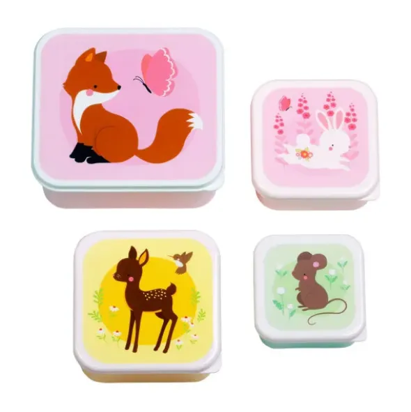Kinderlunchboxen & Snackboxen Forest Friends 4er-Set