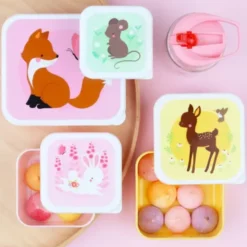 Kinderlunchboxen & Snackboxen Forest Friends 4er-Set