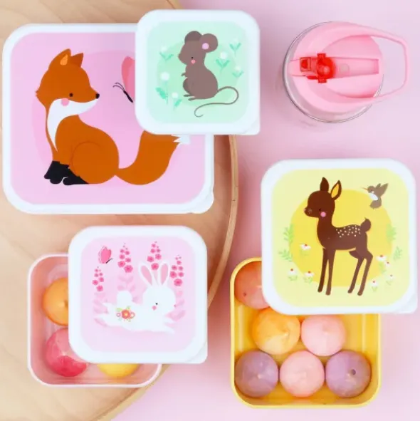 Kinderlunchboxen & Snackboxen Forest Friends 4er-Set