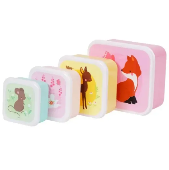Kinderlunchboxen & Snackboxen Forest Friends 4er-Set