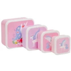 Kinderlunchboxen & Snackboxen Unicorn 4er-Set