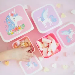 Kinderlunchboxen & Snackboxen Unicorn 4er-Set