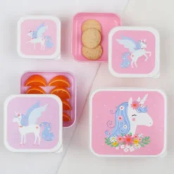 Kinderlunchboxen & Snackboxen Unicorn 4er-Set
