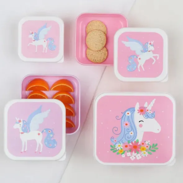 Kinderlunchboxen & Snackboxen Unicorn 4er-Set