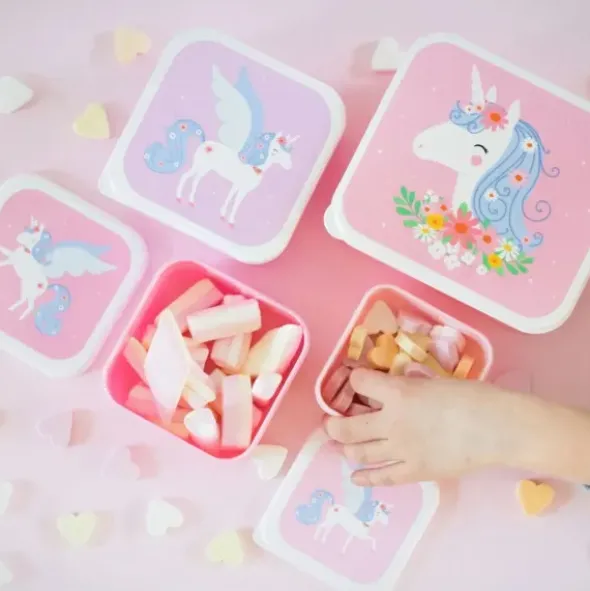 Kinderlunchboxen & Snackboxen Unicorn 4er-Set