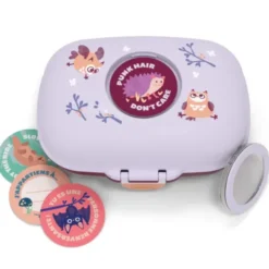 Kinderlunchbox Eulen Motiv lila 600 ml