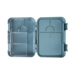 Kinderlunchbox FEUERWEHRAUTO & HASEN mit Fächern, Bentobox M blau