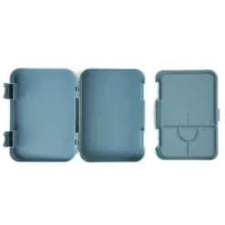 Kinderlunchbox FEUERWEHRAUTO & HASEN mit Fächern, Bentobox M blau