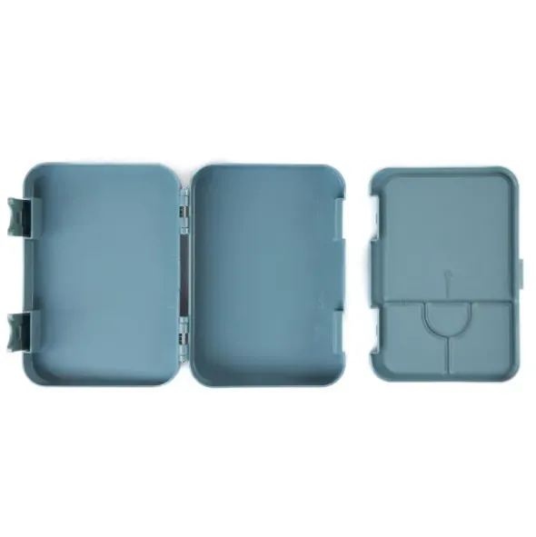 Kinderlunchbox FEUERWEHRAUTO & HASEN mit Fächern, Bentobox M blau